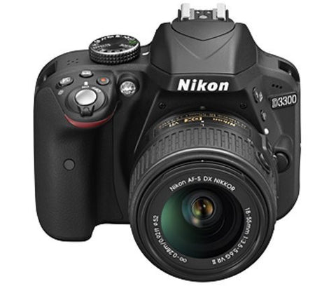 Nikon D3300 24.2 MP Digital SLR Camera (Black) with 18-55mm VR II Lens Kit with 8GB Card and Camera Bag